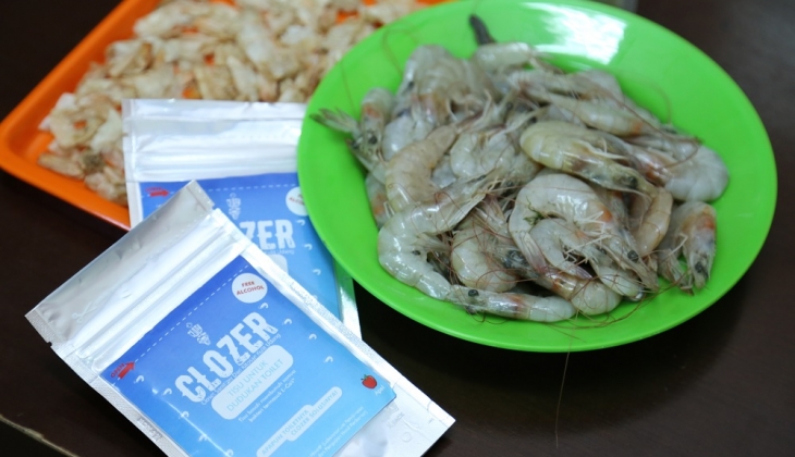 Mahasiswa UGM Olah Limbah Cangkang Udang Menjadi Closet Sanitizer   