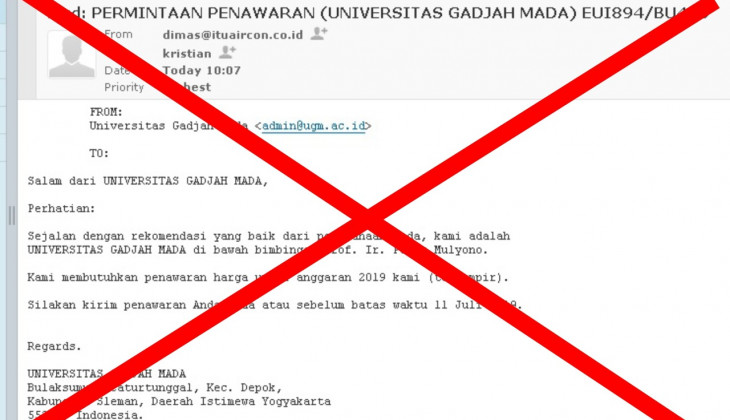 Cek Fakta: Surel Permintaan Penawaran