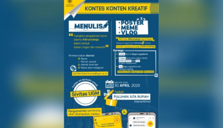 Ugm Gelar Lomba Konten Kreatif Pengalaman Di Rumah Saja Universitas Gadjah Mada