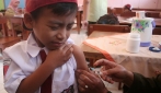Ilustrasi pemberian vaksin campak (foto: antara)